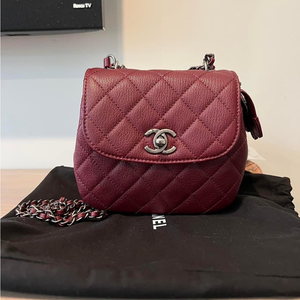 Chanel Burgundy Waiter Flap